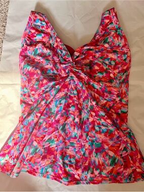 Sunsets Pink Multi-Color tankini Swimsuit